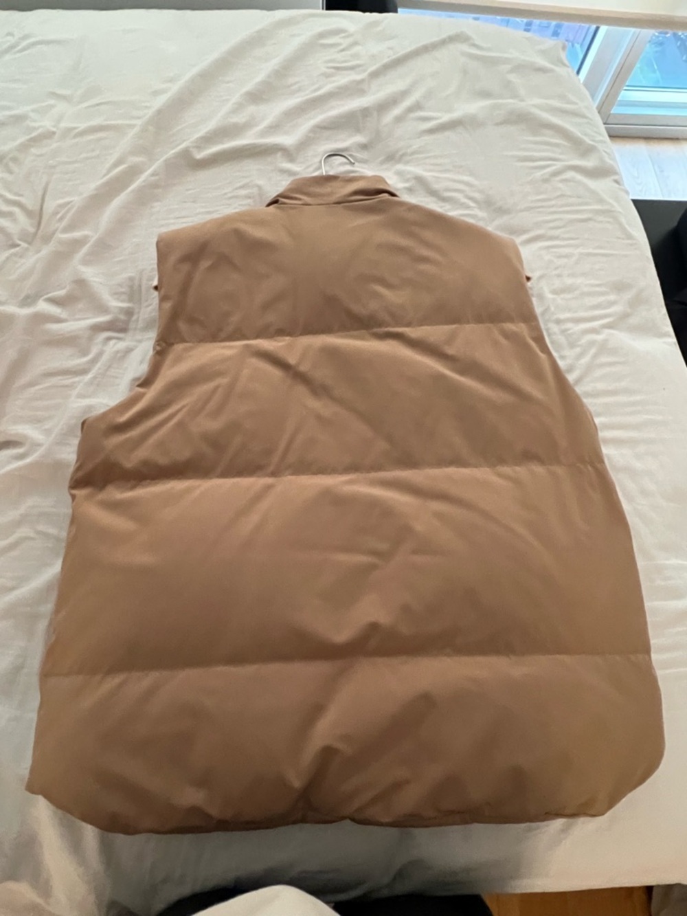 Padded Stand-Collar Vest in Camel - Picture 5 of 5